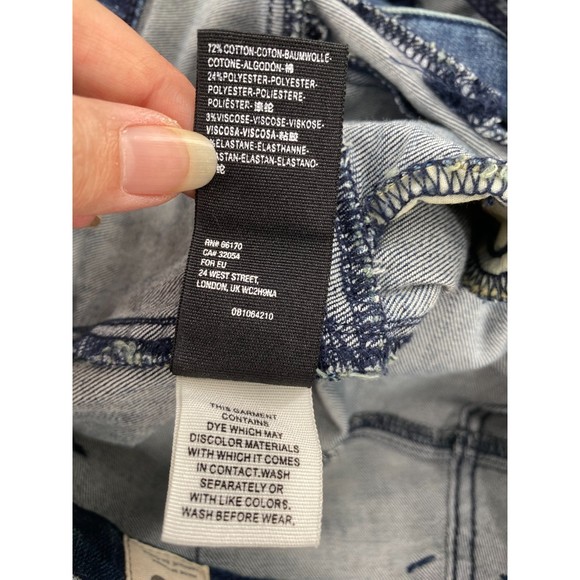 Free People NWT Eva Lace Up Bootcut Mid Rise Denim Jeans Baltic Blue 28 New - Picture 7 of 9